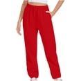 thumbnail image 1 of Timegard Womens Sweatpants Jogger Pants Elastic Waist Solid Color Trousers with Pockets Workout Pants, 1 of 6