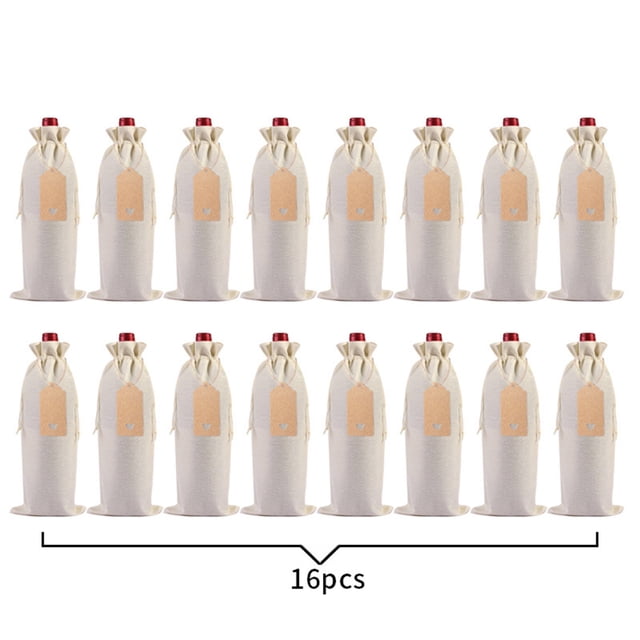 Birdeem Linen Wine Bottle Bag Set Wine Bottle Set Linen Tag Red Wine Packaging Bag