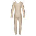 thumbnail image 2 of Jizyo Combinaison de Danse Ballet à Manches Longues pour Filles, Nude 3TG, 2 of 5