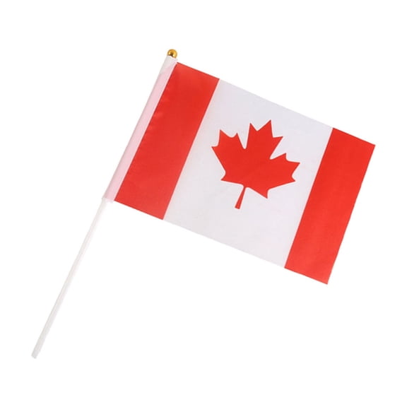 Canadian National Day Hand Held Flags for Outdoor Yard Patio Decorations and Patriotic Holiday Celebrations