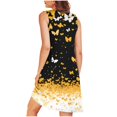 thumbnail image 4 of Ovzne Robes pour Femmes Robe pour Femme Femmes Imprimé avec Poches Chemises de Nuit Sans Manches Vêtements de Nuit devant Plissé Nuisette Col Rond Robe de Nuit Grande Taille Robe Maxi Imprimée Liquidation, 4 of 5