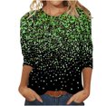 thumbnail image 2 of DPTALR Femmes Manches 3/4 Chemises Décontractées Chandail Tunique Ample Hauts Blouse à Imprimé, 2 of 5