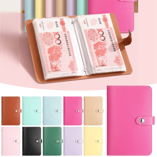 Sentmoon Women Purses Purse for Women A6 Commemorative Banknote Storage Book Cash Saving Book Coin Clipper Money Album Large Capacity Accounting Book