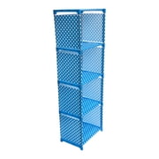 4 Tiers Cube Bookcase Book Shelf Multifunctional Storage Rack for Books Shoes Toys Green Plants Decorations Bedroom Study Room Kitchen