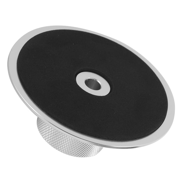 Record Clamp, Reduce Vibration Record Stabilizer Turntable Aluminium Alloy Lightweight Compact for LP Player Silver,Black