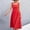 Red, variant on Womens Dresses Summer 2023 Fashion Women Summer Casual Backless Solid Color Square Collar Sleeveless Long Dress Party Dresses for Women Elegant Classy on Clearance