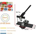 thumbnail image 2 of ChiButtons Kit 25mm (1") Button Maker Badge Press Machine-B400 + 25mm Round Die Moulds + 500 set Pin Button Components + Adjustable Circle Cutter (Silver)…, 2 of 8