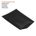 thumbnail image 4 of Unique Bargains Card Sleeves Waterproof Soft Trading Cards Protector Black 1 Pack/50 Sleeves, 4 of 5