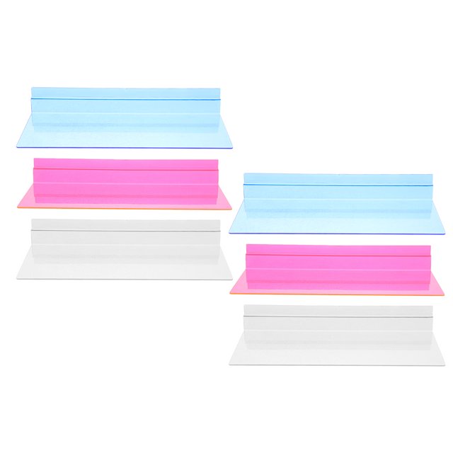 Minkissy 6Pcs Shoe Display Shelves Wall Shoe Storage Transparent PS Material for Retail Stores