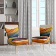 thumbnail image 2 of Designart "horizon Bold And Expressive Mountains I" Multi-Color Modern Upholstered Accent Chair - Traditional Arm Chair For Bedroom, 2 of 7