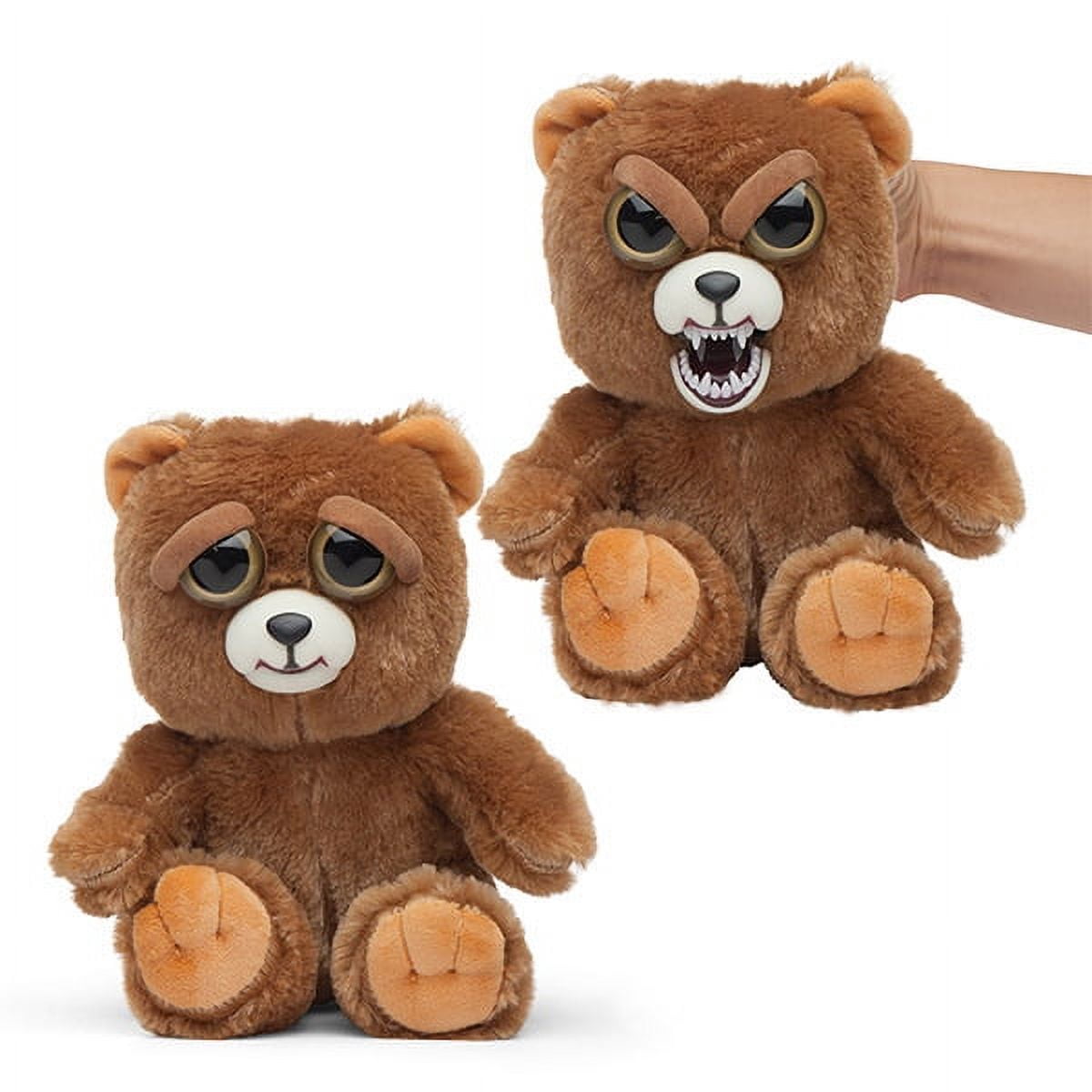 Feisty Pets Sir Growls-A-Lot- Adorable Plush Stuffed Bear that Turns Feisty with a Squeeze, 8.5" L