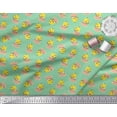 thumbnail image 3 of Soimoi Rayon Fabric Cup,Plate & Chick Cartoon Printed Fabric 1 Yard 56 Inch Wide, 3 of 3