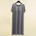 thumbnail image 5 of Timegard Chemises de Nuit pour Femmes Col en V Froncé Mi-Longue Robe de Maison avec Soutien-Gorge Intégré Pyjamas Vêtements de Détente, 5 of 5