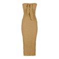 thumbnail image 4 of Birdeem Robe Mini Ajustée Sans Manches Col en V Unie Décontractée Confortable pour Femmes, 4 of 5