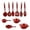 #-【Red】| Easy-Clean Non-Stick Pan, variant on Non-Stick Cookware Set - Pots and Pans with Glass Lids, Ergonomic Heatproof Handles, Even Heat Distribution, Easy to Clean, Pink, JKODE