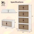 thumbnail image 3 of Costway 66.5 Gallons Stackable Storage Bins with Lockable Wheels 4 Pack Folding PP Organizer, 3 of 10