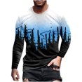 thumbnail image 1 of Chandail à Manches Longues pour Hommes Mode Décontractée Col Rond Chandail à Enfiler Imprimé T-Shirt à Manches Longues Blouse, 1 of 3