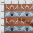 thumbnail image 1 of oneOone Polyester Lycra Fabric Stripe|Bird & Monkey Ikat Print Fabric By The Yard 56 Inch Wide, 1 of 3