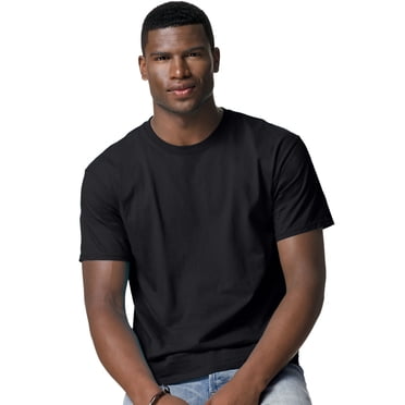 Hanes T-Shirt pour Hommes Sans Étiquette - Meilleur Vendeur, TG, Noir