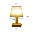thumbnail image 3 of Boovnll Led Solid Wood Desk Lamp Stable Fabric Study Reading Lamp Suitable for Home Decoration Linen Plain Warm Night Light Indoor Lighting Desk Reading Lamp, 3 of 8