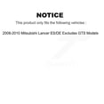 thumbnail image 2 of Transit Auto Rear Complete Suspension Shocks Strut and Coil Spring Mount Assemblies Pair for Car 2008-2010 Mitsubishi Lancer ES DE Excludes GTS Models - Left Right Side (Driver Passenger) K78A-100431, 2 of 2