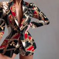 thumbnail image 1 of CNKOO X  2PCS Woman Suit Jacket  Casual Pocketed Office Blazers Draped Open Front Cardigans Jacket Work Suit, 1 of 2
