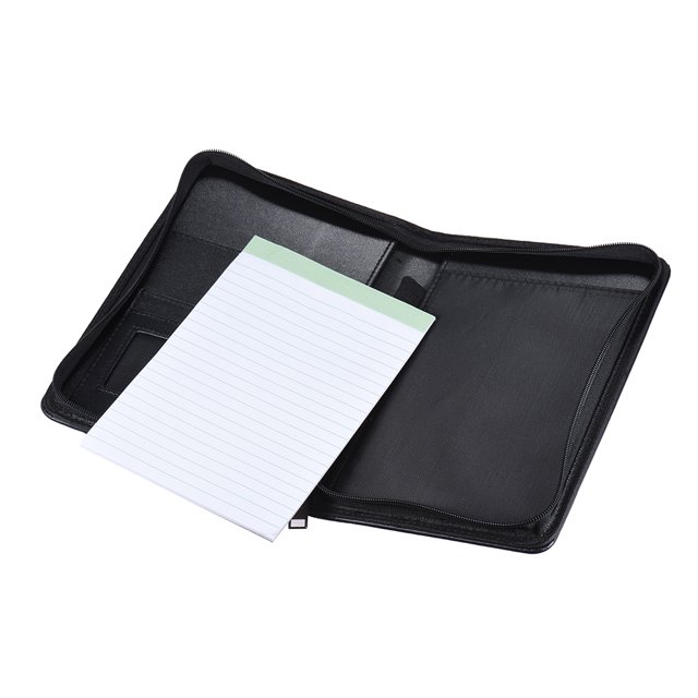 Portable Business Portfolio Padfolio Folder Document Case Organizer PU Leather with Business Card Holder Memo Note Pad