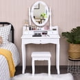 thumbnail image 4 of Costway Makeup Vanity Dressing Table Set w/10 Dimmable Bulbs and Touch Switch White, 4 of 10