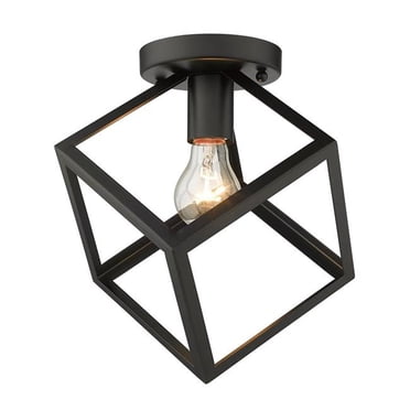Golden Lighting 2086-FM BLK Cassio Flush Mount, Matte Black