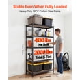 thumbnail image 2 of VEVOR Storage Shelves, 5-Tier Adjustable, 2000 lbs Capacity, Heavy Duty Garage Storage Shelving Unit, Metal Utility Rack Shelf, for Garage Warehouse Basement Kitchen, 36.34" W x 18.07" D x 71.38" H, 2 of 9