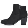 thumbnail image 3 of Unique Bargains Women's Round Toe Stacked Block Heel Zipper Ankle Boots, 3 of 7
