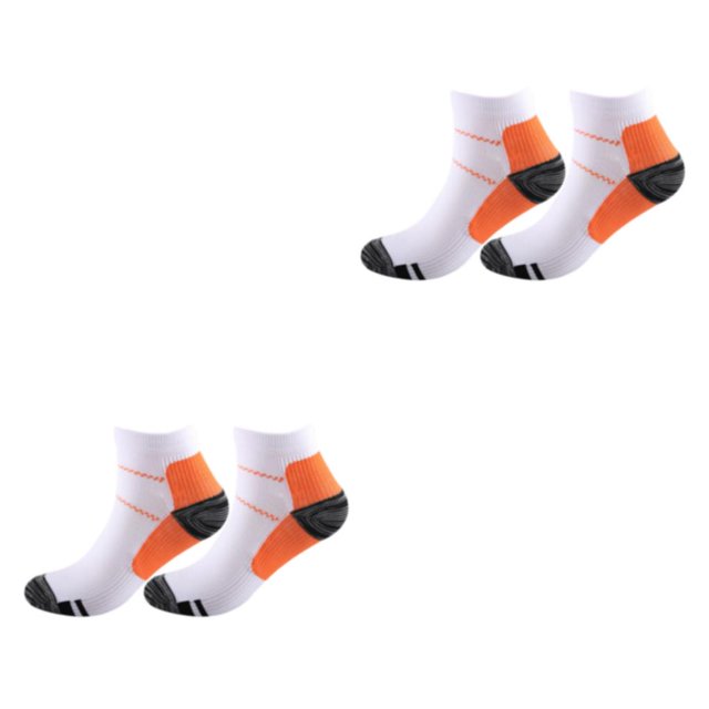 kurtrusly 1/2/3/5 2 Pcs/ensemble Bas de Compression pour Femmes Performance et Réduire la Fatigue Soulager orange P/M 2 Pcs