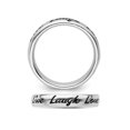 thumbnail image 4 of Sterling Silver Enameled Live Laugh Love Band Ring, 4 of 4
