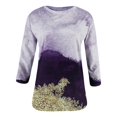 thumbnail image 4 of 2025 T-Shirt à Col Rond Manches Grande Taille Femmes Col Roulé Manches Longues Mi-Longues Femmes Printemps T-Shirt de Compression pour Femmes Hauts Imprimés Décontractés T-Shirts Simples à Manches Longues pour Femmes, 4 of 5