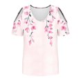 thumbnail image 4 of Soki Women's Off Shoulder Tee Clearance Blouses Short Sleeved V-Neck Fashionable Tops, 4 of 6