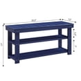 thumbnail image 3 of Convenience Concepts Oxford Utility Mudroom Bench in Blue Wood Finish, 3 of 5