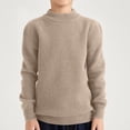 thumbnail image 2 of Posijego 4-18 Years Girls Boys Sweaters Crew Neck Solid Color Long Sleeve Knit Pullover Tops Fall Winter Clothes, 2 of 6