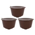 thumbnail image 1 of Luzkey 3 Pcs Refillable Coffee Filter For Gusto Piccolo - Red, 54x35mm , Brown, 54x35mm, 1 of 8