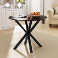 thumbnail image 2 of Gymax 36'' Round Farmhouse Dining Table for 4 w/Stable Intersecting Pedestal Base Brown, 2 of 10