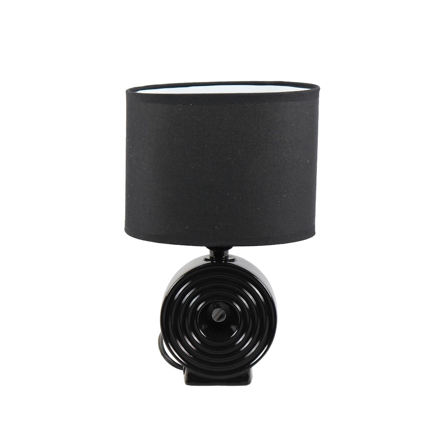 Lampe De Table En Céramique À L'Ombre (Orb Petit) (Noir)