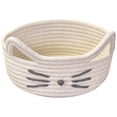 thumbnail image 2 of Cats Ear Cottons Thread Organizer Basket office Household Cosmetics Snacks Sundries Woven Desktop Organizer Box, 2 of 6
