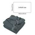 thumbnail image 3 of Acrylic Knitted Sofa Blanket with Wind Fringe for Office, Nap, and Home Use in Multiple Colors, 3 of 7