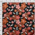 thumbnail image 4 of oneOone Rayon Maroon Fabric Floral Craft Projects Decor Fabric Printed By The Yard 56 Inch Wide, 4 of 4