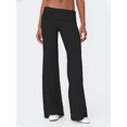 thumbnail image 2 of SUNSIOM Women's Spring Summer Baggy Pants Foldover Waist Solid Color Loose Wide Leg Pants, 2 of 4