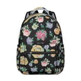 thumbnail image 1 of Floral and Bee Artwork School Backpack Comfortable, Durable Students Backpack with Botanical Garden Print and Watercolor Flower Pattern, 1 of 5