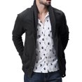 thumbnail image 2 of Matchstick Men's Stand Collar Long Sleeves Shawl Breasted Cardigan Sweater, 2 of 8