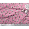 thumbnail image 2 of Soimoi Modal Satin Fabric Leaves,Flower & Humming Bird Decor Fabric Printed Yard 42 Inch Wide, 2 of 3