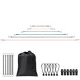 thumbnail image 1 of KFFKFF 30-Pc Bungee Cord Set, 8 mm Durable Elastic Ropes with A3 Steel Hooks, Comes with Sizes 10", 18", 24", 36", 48", 60", 72", Handy Storage Bag, 6 Clips & Canopy Ties Included, 1 of 9