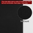 thumbnail image 4 of Unique Bargains 2Pieces 14 Count Cross Stitch Cloth 20 by 28 Inch Embroidery Fabric, Black, 4 of 6