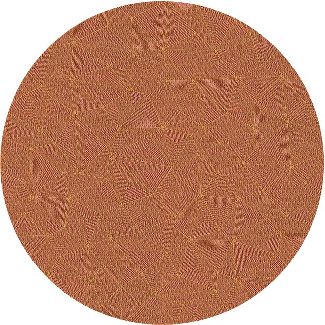 Ahgly Company Tapis Rond Lavable en Machine Intérieur Transitionnel Rouge Lave, 4 Pieds Rond